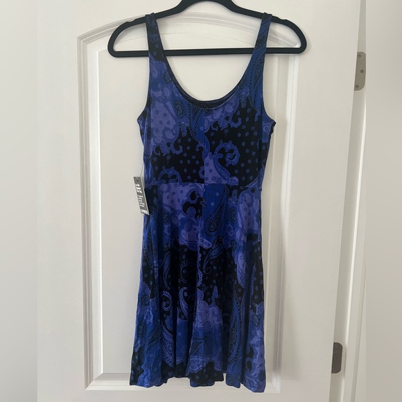 Express, XS, Navy Blue & Black Summer Dress - Picture 2 of 5